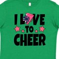 thumbnail image 3 of Inktastic I Love to Cheer with O Being Replaced by Megaphone and Pom Poms Youth T-Shirt, 3 of 4