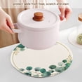 thumbnail image 5 of 3PCS Trivet Mats 15 Inch Round Heat-Resistant Pot Holders Hot Pads Table Decor Eucalyptus Wreath, 5 of 6