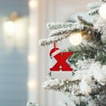 thumbnail image 2 of Christmas Tree Decoration Pendant, Santa Hat Alphabet Christmas Ornaments, Red and White English Letter Hanging Decor with String for Xmas Tree Holiday Decor, 2 of 4