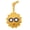 Yellow black glasses, variant on Fun Floral Smiling Face Keyring Ornament PU Decorative Accessory For Backpacks Purses Travel Essential
