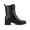 BLACK/PU, variant on BURUDANI Women's Lace-up Combat Boots Mid-calf Military Winter Boots