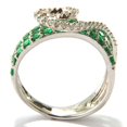 thumbnail image 3 of Sterling SIlver 925 Green Emerald Color CZ, White Zircon Band Ring, 3 of 4
