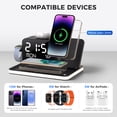 thumbnail image 3 of 7-in-1 Wireless Charging Station with Clock, Bluetooth Time Sync & Temperature, 30W Fast Wireless Charger for Multiple Devices – Compatible with iPhone 17/16/15/14/13 Pro Max, Apple Watch & AirPods, 3 of 8