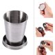 thumbnail image 3 of Taza plegable de acero inoxidable de 2 piezas, retráctil de acero inoxidable, 3 of 5