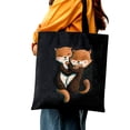 thumbnail image 5 of GOSMITH Cute Otter Valentine's Day Love Otters Holding Hands Shoulder Bag 14.1x15.7in, 5 of 6