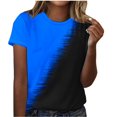 thumbnail image 1 of Blouses pour Femmes Chandail Décontracté Imprimé Col Rond Manches Courtes, 1 of 4