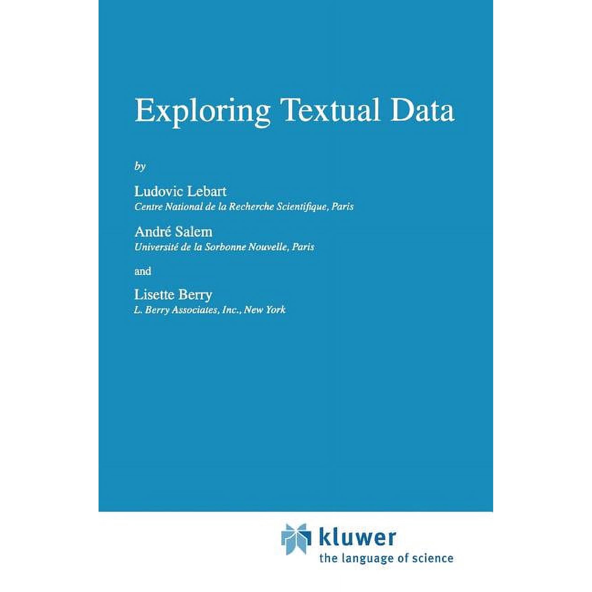 Text Speech and Language Technology Exploring Textual Data Book 4 (Paperback)