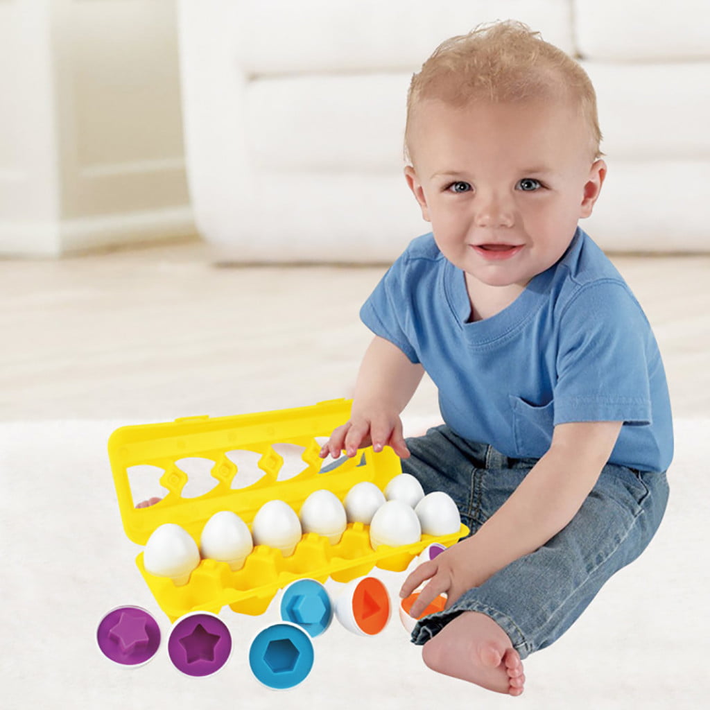 12pcs Matching Eggs Toy Set Children Early Educational Recognition Learning To 