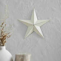 VHC Brands Patriotic Metal Star Distressed 12x12, Independence Day Decor, Decorative Wall Hanging, Rustic Farmhouse Decorations, Creme, Black