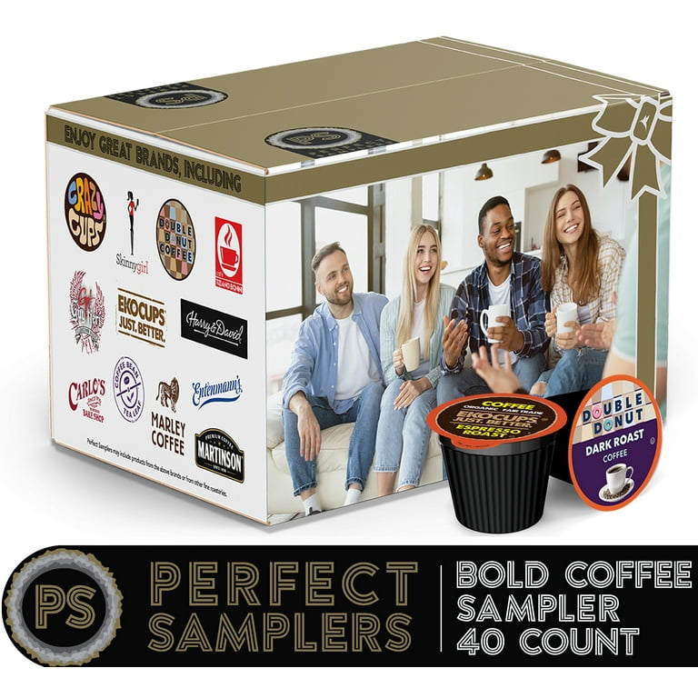 Perfect Samplers Dark Roast Coffee Pod Variety Pack, 40 Count for