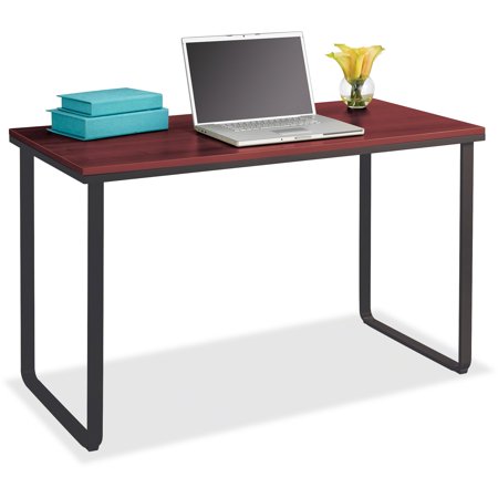 Safco Products Steel U-Leg Table Workstation, Cherry/Black, 1943CYBL