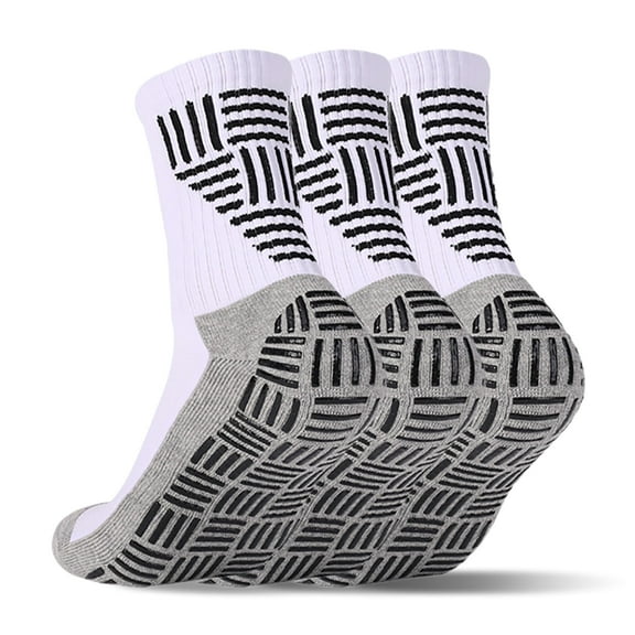TELOLY 2026 New 3 Pairs Grip Soccer Socks Thicken Football Socks Calf Socks Non Slip for Baseball Softball Football Socks with Grips for Men Grip Socks Soccer