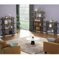 thumbnail image 4 of Tribesigns 47.2 Inches Solid Wood 5-Tier Shelf Bookcase, Vintage Industrial Wood & Metal Book Shelves for Home and Office Organizer Bookshelf, Retro Brown, 4 of 8