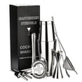 thumbnail image 1 of Juego de coctelera Boston Bartender con colador y utensilios de bar - Acero inoxidable Plata, 1 of 7