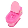 thumbnail image 3 of Juguete de inodoro en miniatura simulación de juego divertido juguete de inodoro de baño con batería rosa para niños Anggrek Otros, 3 of 8