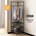 thumbnail image 4 of Rack Perchero Esquinero Colgador Organizador De Ropa Armable Color Negro, 4 of 10