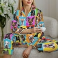 thumbnail image 4 of Wukai Cute Dogs Collage Print Women's Pajama Set - Soft Long Sleeve Sleepwear for Comfort and Style-X-Large, 4 of 9