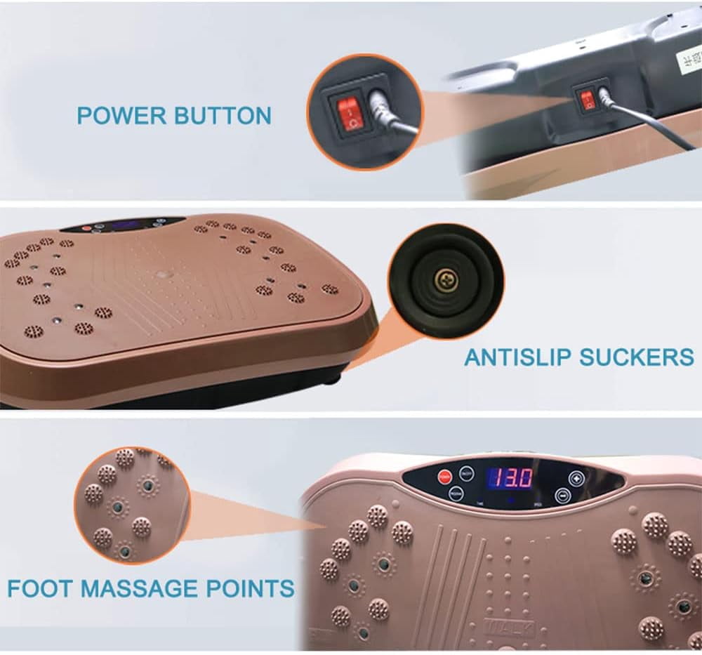 Vibration Platform Machines Whole Body Workout Vibration Plate Exercise Fitness Platform for Weight Loss Slimming Training Massage 1-99 Levels
