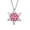 Pink, variant on Zirconia Snowflake Pendant-Necklace Austrian Crystals Snowflake Silver Plated Chain Necklace for Women Christmas Best Gift for Wome