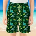 thumbnail image 4 of Utlike Boys Dinosaur Print Shorts Comfortable Casual Playwear Soft Elastic Waistband Shorts For Daily Wear Breathable Boys Shorts Size 2 Years-3 Years, 4 of 4