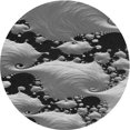 thumbnail image 1 of Ahgly Company Machine Washable Indoor Round Transitional Dark Gray Area Rugs, 6' Round, 1 of 7