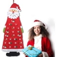 thumbnail image 1 of Felt Advent Calendar Santa, Santa Claus Advent Calendar, DIY Felt Christmas Santa, 24 Day Countdown Calendar with Pockets DIY Christmas Decorations Hanging Decorations Gray, 1 of 7