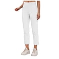 thumbnail image 6 of COMVALUE Pants for Women Stretch Cropped Summer Casual Capris Office Work Slacks Yoga Dress Pant Pants (White, XL), 6 of 9