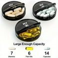 thumbnail image 2 of Weekly Pill Organizer 2 Times a Day with Same-Side Large Opening for Easy Use, Color Tracking 7 Day AM PM Pill Box with Dual Protection, BPA Free Pill Case for Vitamins, Fish Oils(Purple), 2 of 7