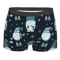 thumbnail image 4 of Goofa Gnome and Snowflakes Printed Men's Boxer Briefs Underwear, Moisture-Wicking Underwear, Trunk,Soft and Breathable Cotton Underwear-XX-Large, 4 of 9
