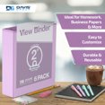 thumbnail image 4 of Davis Group Economy 3-Ring View Binders, 2" Round Rings, 475 Capacity, Lavender, Pack of 6, 4 of 4