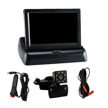 

Baby Car Monitor High Resolution 360 Degree Rotation Night Vision 4.3 Inch Fodable Baby Car Monitoring Camera for Auto