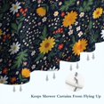 thumbnail image 6 of Pioneer Flower Floral Print Pattern Shower Curtain 84”x72", Bathroom Decorative Shower Curtain Set with 12 Hooks, Waterproof Washable, 6 of 6