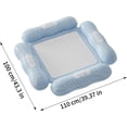 thumbnail image 2 of Inflatable Water Float Lounger with Mesh Center for Pool and Beach, Portable Swimming Pool Float Raft for Summer Relaxing, Sunbathing, Lake Trips and Pool Party Fun Pink, 2 of 5