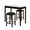 Black, variant on Riverbay Furniture 3 Piece Dining Set in Espresso