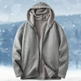 thumbnail image 2 of Men's Winter Lined Hooded Jacket Warm Thick Padded Zipper Casual Sweatshirt Cardigan for Outdoor Comfort, 2 of 2