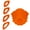 Orange color, variant on Woodworking Radius Jigs Templates Set 4pcs for Professional Corner Shaping Tool