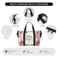 thumbnail image 5 of Zufioo Home Sweet Home Floral Pattern Hand-held Travel Bag, Waterproof Adjustable Shoulder Strap Crossbody Duffel Bag, Suitable for Work, Short trips, Sports, 5 of 8