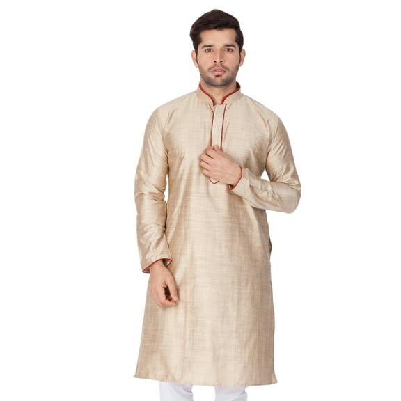 ELINA FASHION Men's Tunic Cotton Silk Kurta Pajama Set Indian Traditional Wear