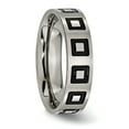 thumbnail image 4 of Titanium Black Square 6mm Ring Wedding Type Of, 4 of 11