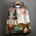 thumbnail image 7 of The Legend of Zelda Hoodies for Men Women 3D Print Pullover Novelty Hooded Sweatshirt Hoodies with Big Pockets S, 7 of 7