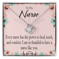thumbnail image 2 of Power to Heal Healthcare Medical Worker Nurse Appreciation Infinity Knot Necklace Message Card, 2 of 7