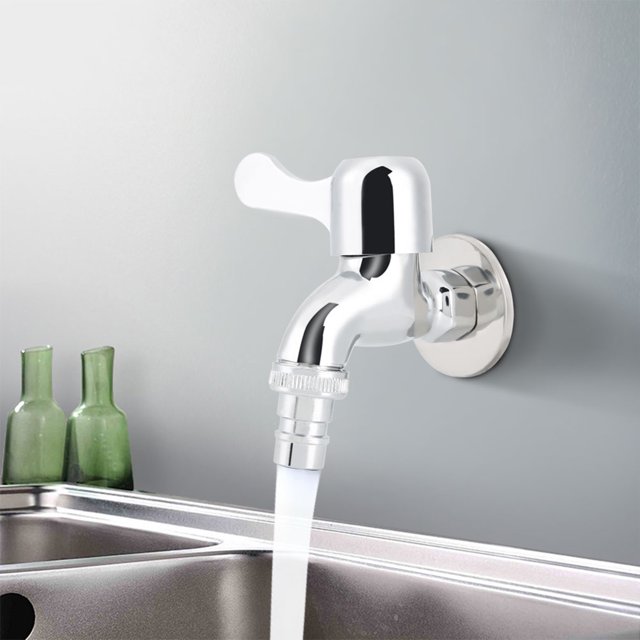 Water Faucet Water Tap Washing Machine Faucet Washing Machine Tap Laundry Water Faucet G1/2in Wall Mounted Laundry Bathroom Washing Machine Water Faucet Single Cold Water Tap
