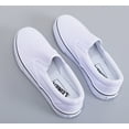 thumbnail image 5 of Mens Slip on Sneakers Loafers Shoes Canvas Black Shoes Canvas White Casual Fashion Shoes, 5 of 11