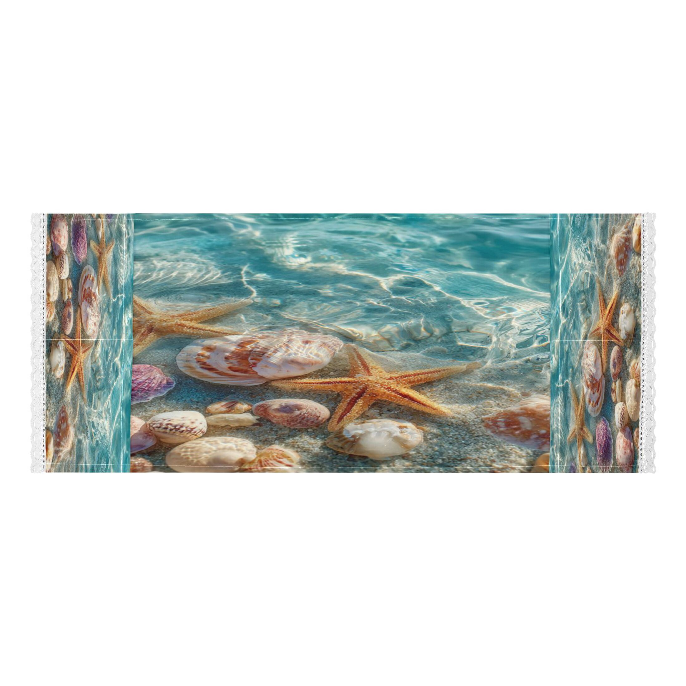 Wobogo Beautiful Starfish and Seashells Washing Machine Cover Dustproof Washer Dryer Cover Waterproof Laundry Room Decorative Protector
