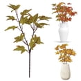 thumbnail image 3 of 4pcs Artificial Maple Leaves Branch Fake Fall Leaves Stems Plants Outdoor for Home Kitchen Thanksgiving Decor, 3 of 4