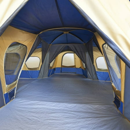 ozark trail 14-person 4-room base camp tent with 4 entrances - walmart