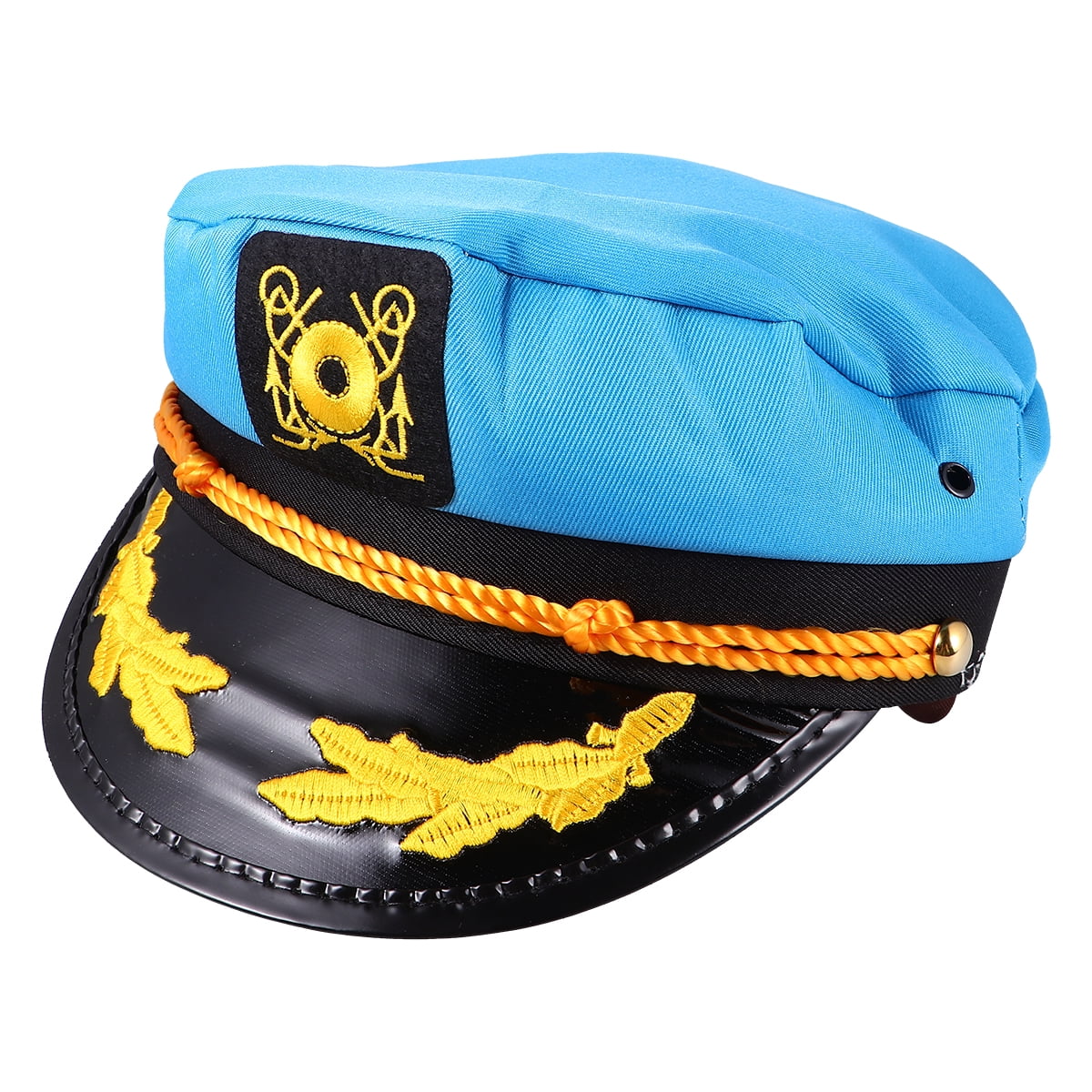 Captain's Hat Tiny Little Miniature Naval Hat Small Navy Hat Plastic White Hat with Black Brim