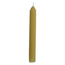 100% Pure Natural Handmade Beeswax Honeycomb Hand Rolled Unscented Tapers Candles (1" x 8") Yellow