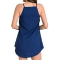 thumbnail image 7 of Miss Lavish London Women’s Dress Casual Mini Dress Sleeveless Halter Neck Beach Sundress Navy-XL, 7 of 7