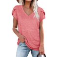 thumbnail image 2 of Weikingp Cooling Shirts For Women Womens Tops Dressy Casual Women ShirtShort SleeveCasualStylish Top Shirts Summer Tops For Women Pink L, 2 of 7
